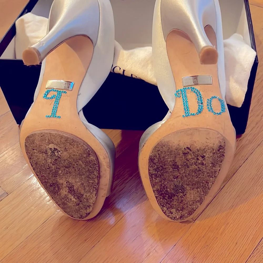 Badgley Mischka Randall Pumps Silver Size 7 - Picture 2 of 3